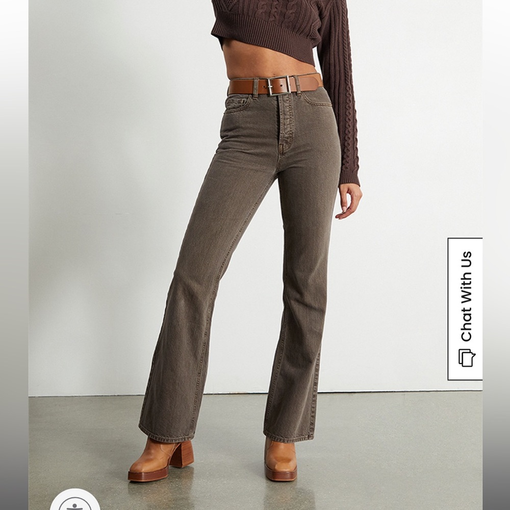Pacsun Brown High Waisted Bootcut Jeans